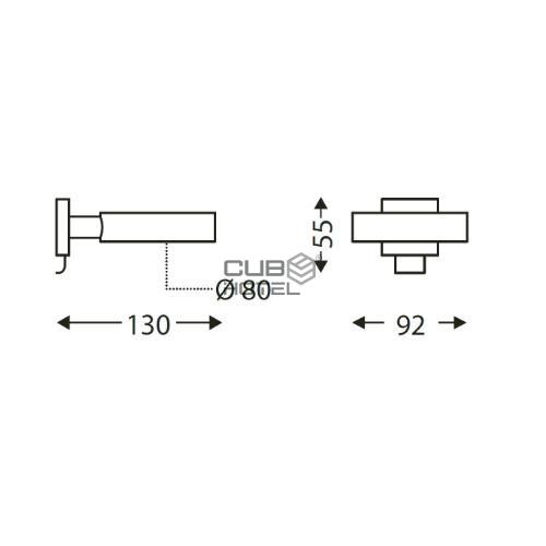 Suporte parede anti-roubo para Secador ALTEO
